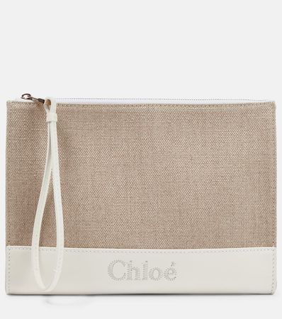 Chloé - Sense Small canvas pouch | Mytheresa