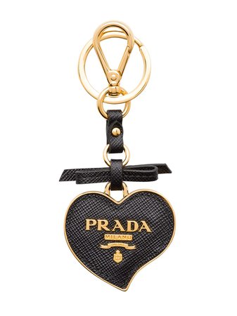Prada Trick logo-plaque keychain black 1TL1262EWR - Farfetch