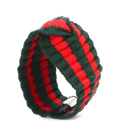 Striped wool-blend headband