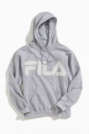 FILA UO Exclusive Reflective Logo Hoodie Sweatshirt | Urban Outfitters