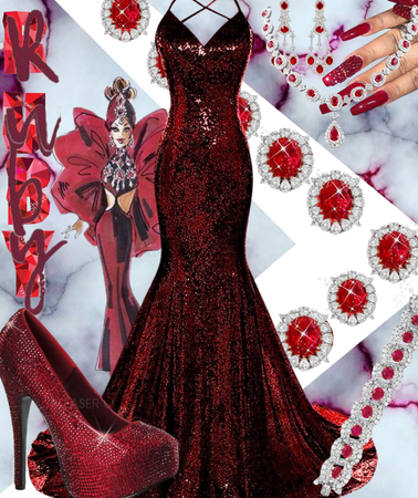 ruby dress look by kloset kouture