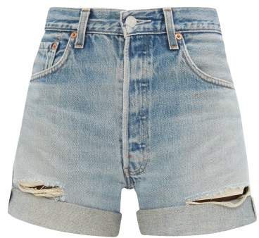 Levi's 90s Distressed Denim Shorts - Womens - Denim
