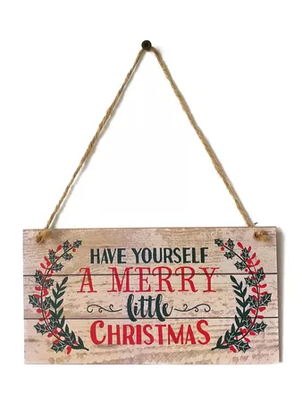 DressLily.com: Photo Gallery - Merry Christmas Sign Wooden Hanging Decoration