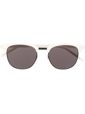 Saint Laurent Eyewear Circle Framed Sunglasses - Farfetch