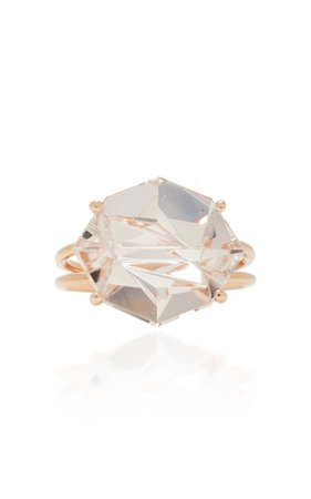 18K Rose Gold Morganite Ring by MISUI | Moda Operandi