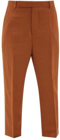 Easy Astaires High Rise Crepe Trousers - Womens - Brown