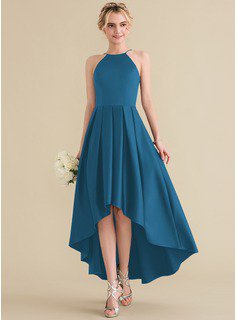 JJsHouse Halter Asymetrical Dress Ink Blue