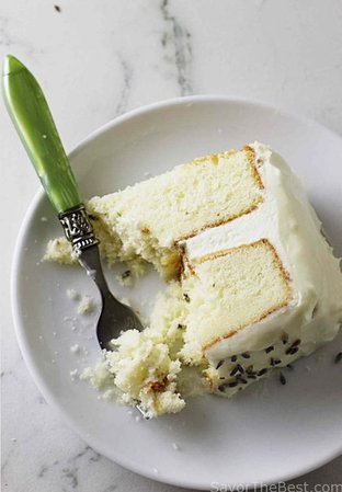 Lavender Cake with Lavender Cream Cheese Icing - Savor the Best