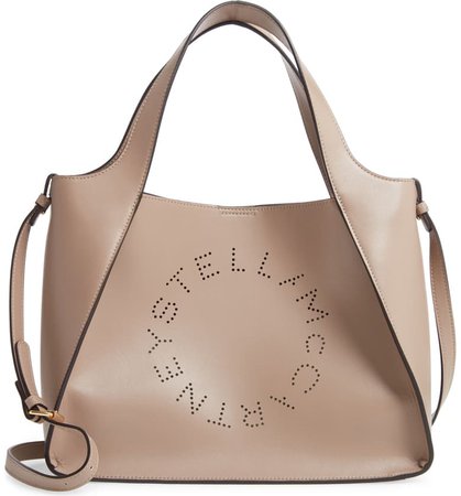 Stella McCartney Perforated Logo Faux Leather Satchel | Nordstrom