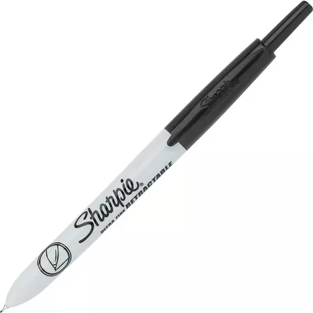 Sharpie Permanent Markers, Retractable, Ultra-Fine Tip, Black, 3 Pack | staples.ca