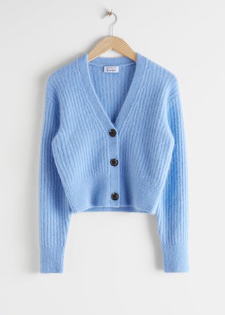 Wool Blend Cardigan - Light Blue - Cardigans - & Other Stories