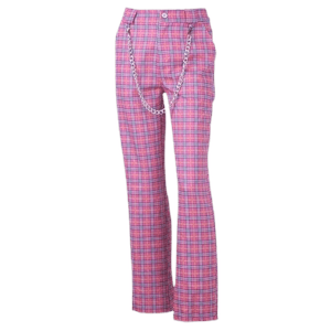 pink plaid pants png