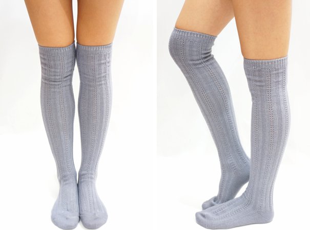 Grey Knee Socks