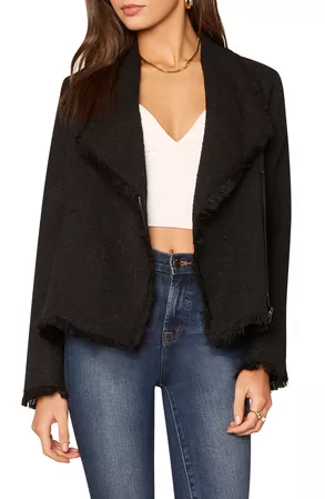 cupcakes and cashmere Dion Moto Tweed Blazer | Nordstrom