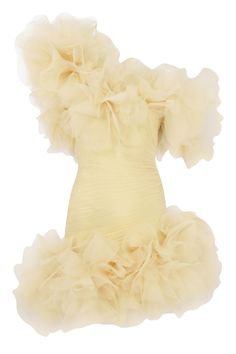 Pastel Yellow Fluffy Dress