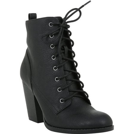 Laced Up Heel Boots