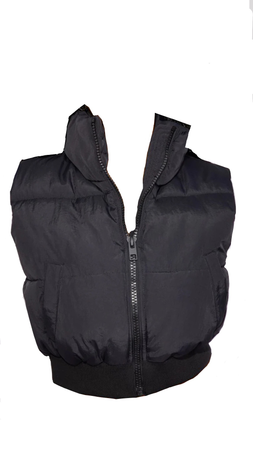 black puffer vest