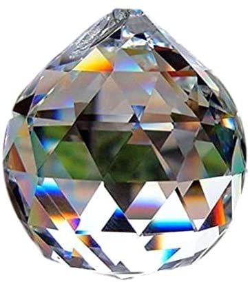 Amazon.com: Asfour Crystal Sphere Round Prism Faceted Ball Feng shui Decorative 40mm: Kitchen & Dining
