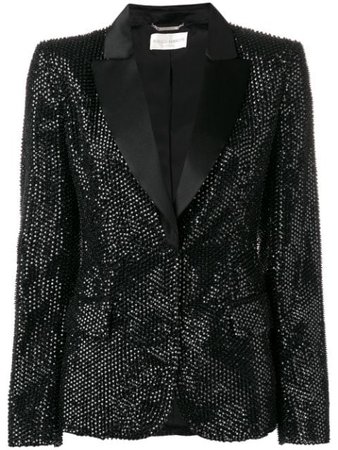 Black Alberta Ferretti Stud Embellished Blazer | Farfetch.com