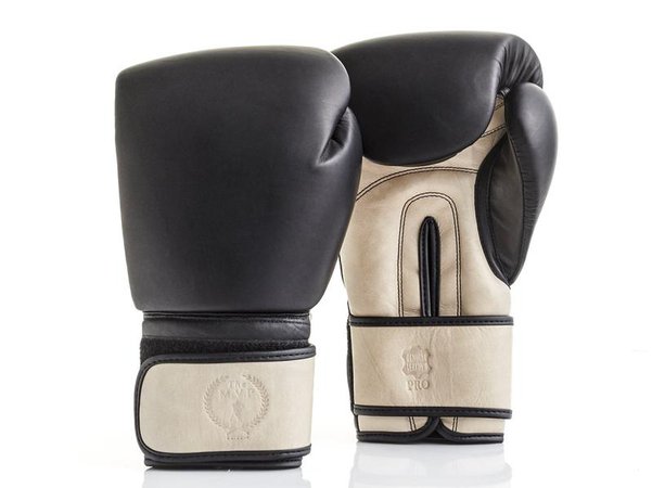 Designer Black & Cream Leather Boxing Gloves Vintage Style Handmade – MODEST VINTAGE PLAYER LTD