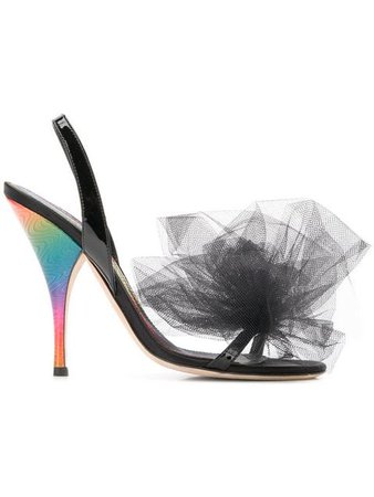 Marco De Vincenzo Rainbow Tulle Sandals