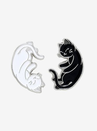 Yin-Yang Cats Enamel Pin Set
