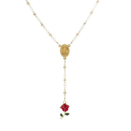 VidaKush Holy Rose Rosary Necklace