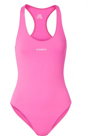 Vetements | Cutout printed swimsuit | NET-A-PORTER.COM