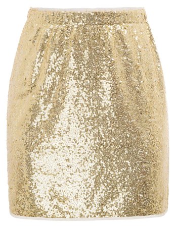 Gold sequin pencil skirt