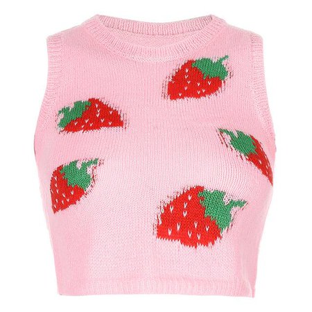 Strawberry Knit Tank Top | Own Saviour