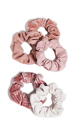 Amazon.com : Kitsch Velvet Scrunchies for Hair, Hair Scrunchies for Women, Scrunchy Hair Bands, 5 Pack (Blush/Mauve) : Beauty