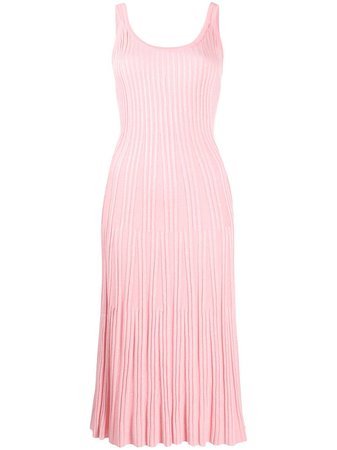 Shop pink Kenzo ribbed knitted dress with Express Delivery - Farfetch