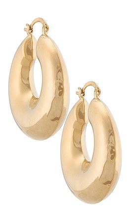 joolz by Martha Calvo Large Donut Hoops in Gold | REVOLVE