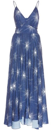 Star Printed Midi Dress