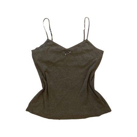 basic gray lace lined camisole tank top