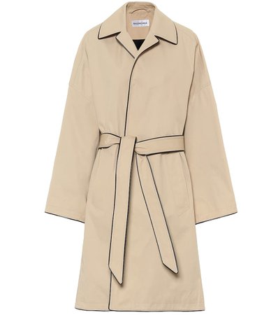 Balenciaga - Belted cotton-twill coat | Mytheresa