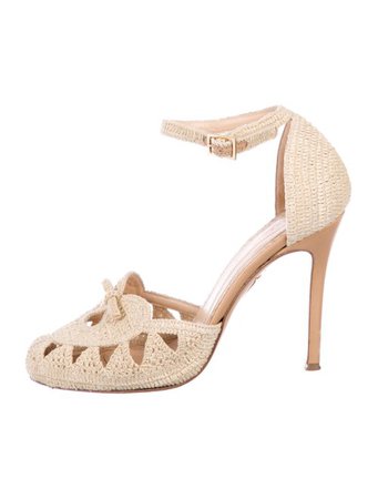 Charlotte Olympia Woven Ankle Strap Pumps - Shoes - CIO26567 | The RealReal