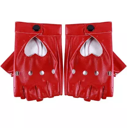 red leather fingerless gloves - Google Search