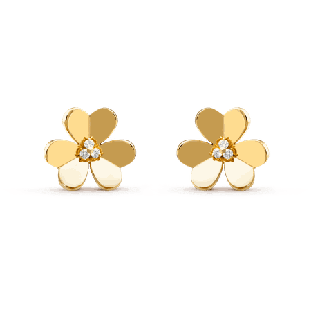 Van Cleef & Arpels - Frivole earrings, large model Yellow gold, Diamond