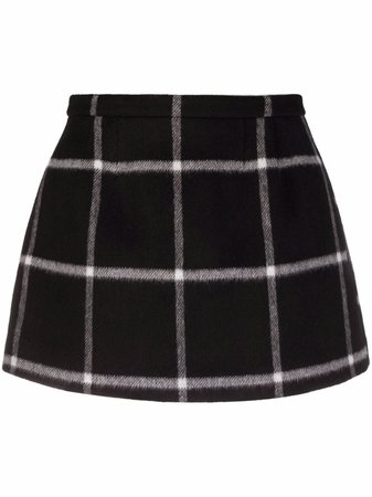 Shop RED Valentino check-pattern knitted skirt with Express Delivery - FARFETCH