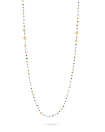 Marco Bicego 18k Gold Africa Sapphire 40" Long Necklace