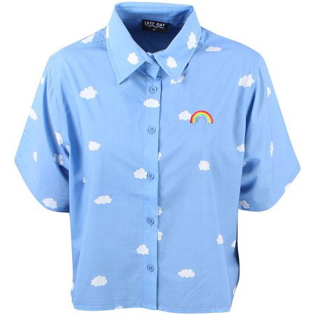 Bait Lazy Oaf Women Crop Cloud Shirt (blue / sky)
