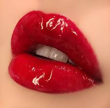 red glossy lip - Google Search