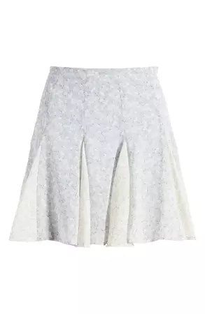 All in Favor Godet Inset Mesh Miniskirt | Nordstrom