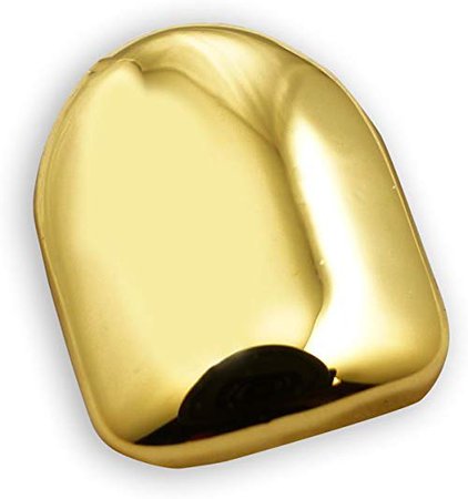 Amazon.com: NIV'S BLING 14K Yellow Gold-Plated Single Top Tooth Cap: Jewelry