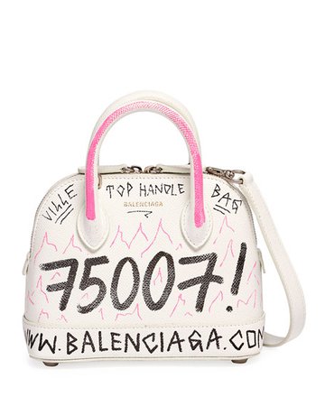Balenciaga Ville XXS Graffiti Top-Handle Bag