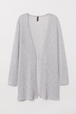 Loose-knit Cardigan - Light gray melange - | H&M US