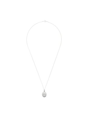 Sasha Samuel Jess Crystal Sterling Silver Locket Necklace Ss19 | Farfetch.com