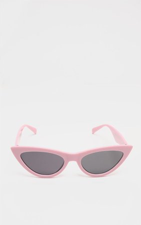 Pale Pink Retro Cat Eye Sunglasses | PrettyLittleThing