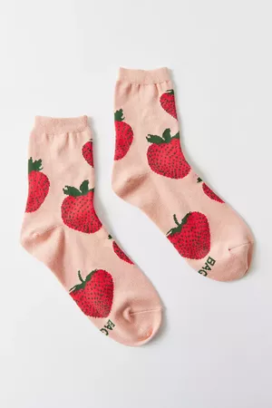 BAGGU Strawberry Crew Sock | Urban Outfitters